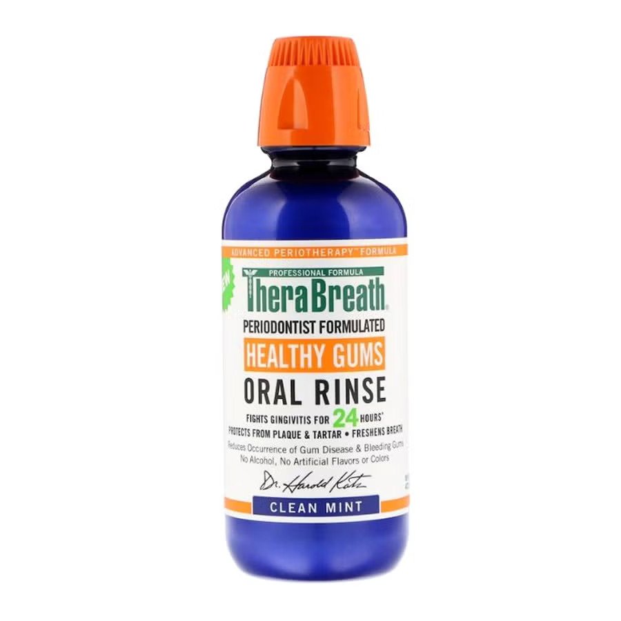 TheraBreath Dentist-Formulated Fresh Breath Oral Rinse – Mild Mint 473ml (16 oz) Mouthwash for Long-Lasting Freshness