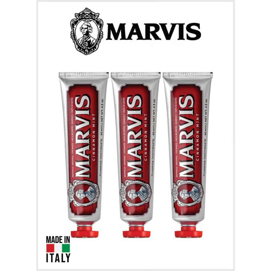 Cinnamon Mint Toothpaste Fluoride Toothpaste, Long-Lasting Fresh Breath 85ML Pack Of 3