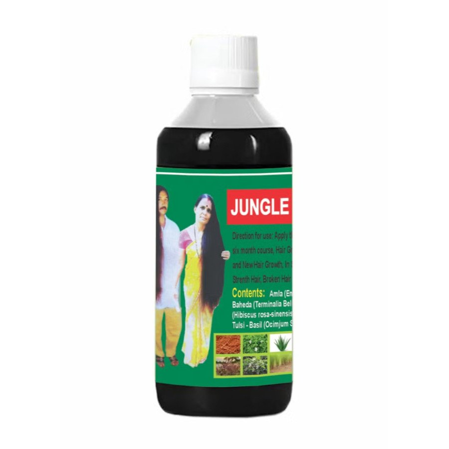 Jungle Adivasi Herbal Hair Oil – 100% Ayurvedic Formula for Strong, Healthy Hair (200ml)