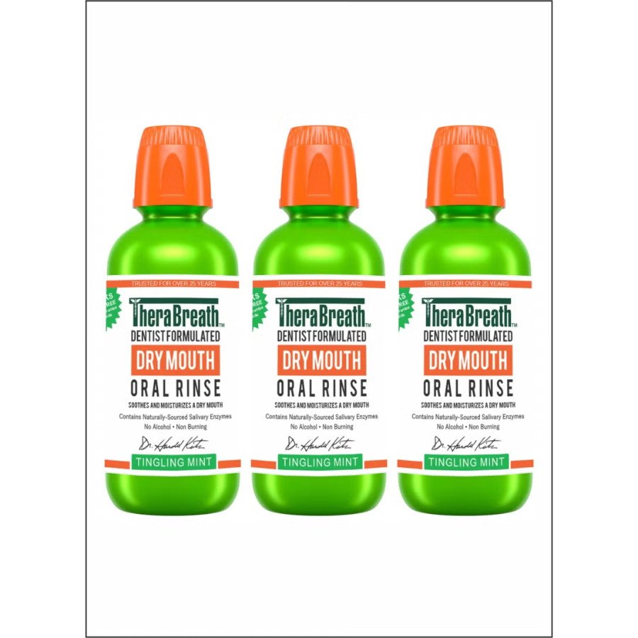 TheraBreath Dentist-Formulated Fresh Breath Oral Rinse – Mild Mint  Mouthwash for Long-Lasting Freshness -  Pack Of 3