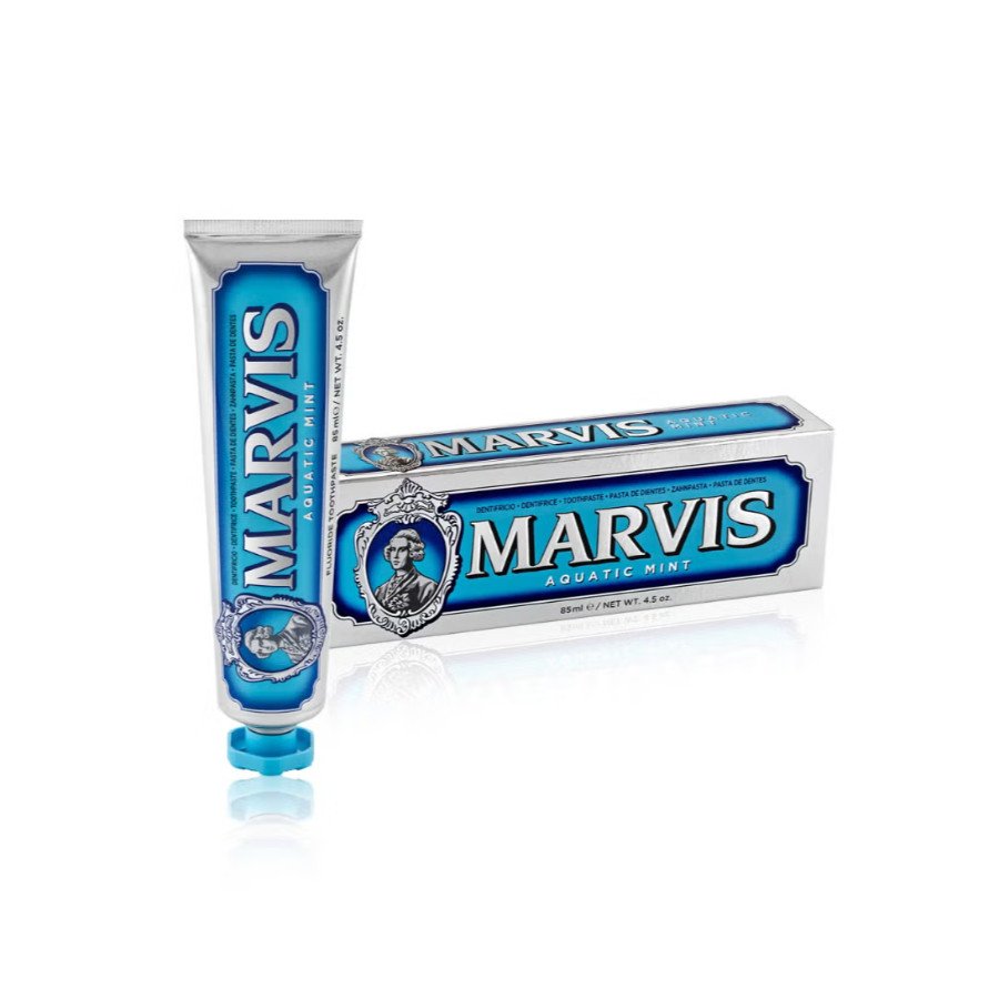 Marvis Aquatic Mint Toothpaste –Refreshing Mint Flavor, Fluoride Protection & Long-Lasting Fresh Breath