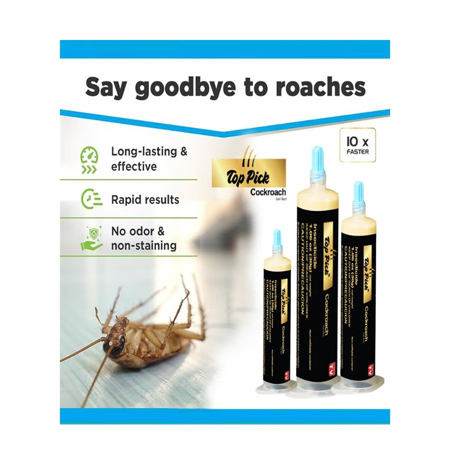 Top Pick Cockroach Guard Gel Bait 30g ( Pack of 3) – Powerful Cockroach Killer Gel for Home, Kitchen & Bathroom Pest Control