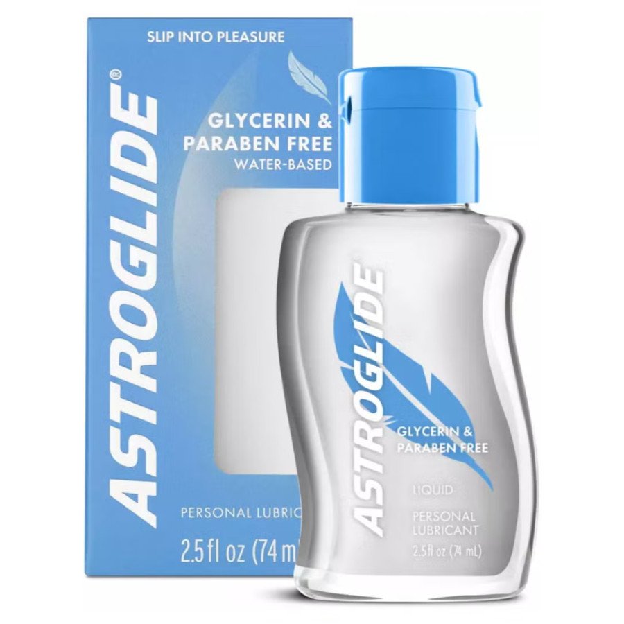 Astroglide Glycerin & Paraben-Free Personal Lubricant – Water-Based, Gentle Formula for Sensitive Skin, 2.5oz (74ml)