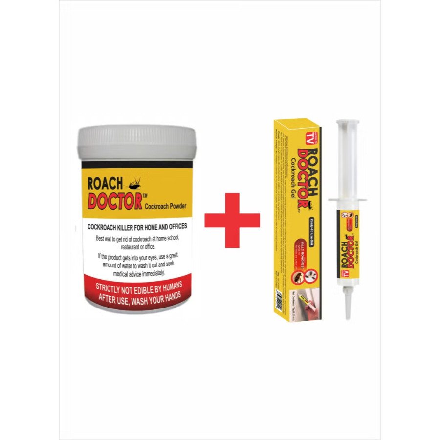 Roach Doctor Cockroach Gel & Powder – Dual Action Roach Killer for Home & Commercial Use