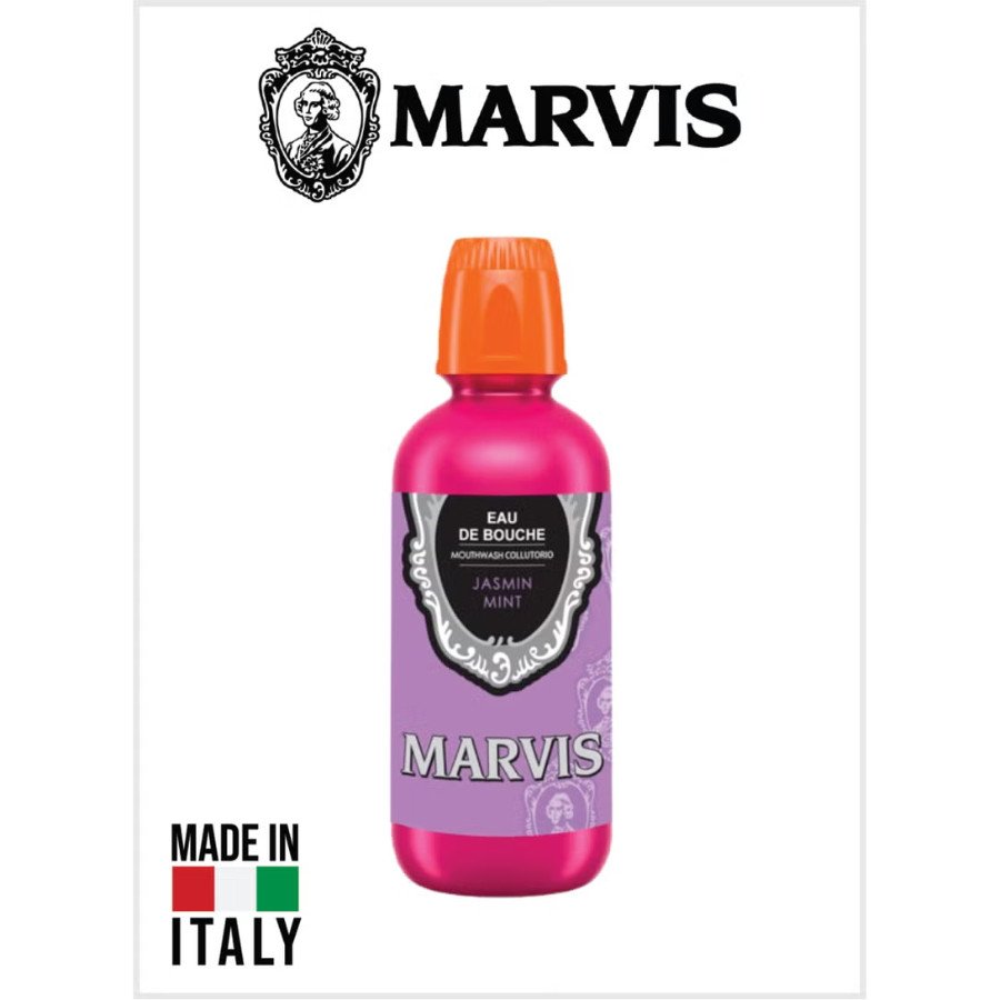 Marvis Jasmin Mint Mouthwash 400ml – Floral Mint Mouth Rinse for Long-Lasting Fresh Breath & Oral Care