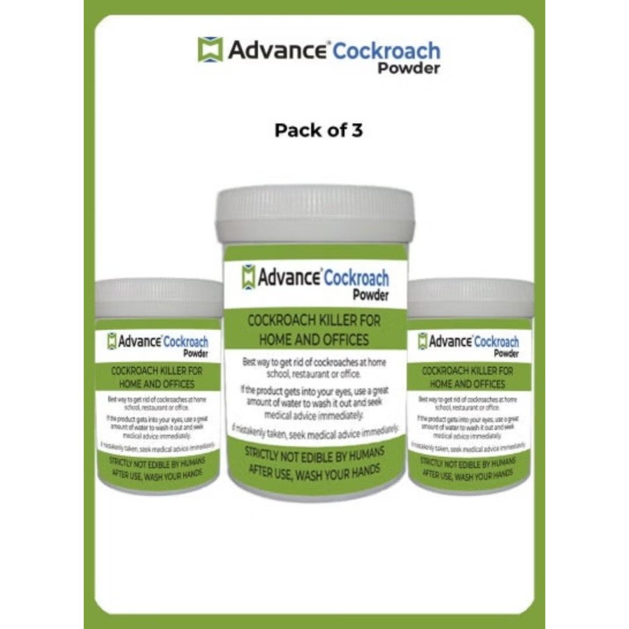 Advance Cockroach Killer Powder – Powerful Roach Control Formula for Fast & Lasting Elimination of Cockroaches at Home - Pack of 3