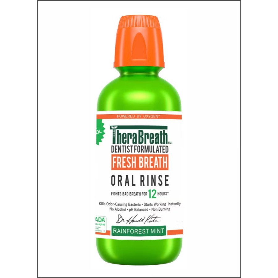 Therabreath Fresh Breath Mouthwash Rainforest Mint –  Long-Lasting Freshness & Oral Care Solution