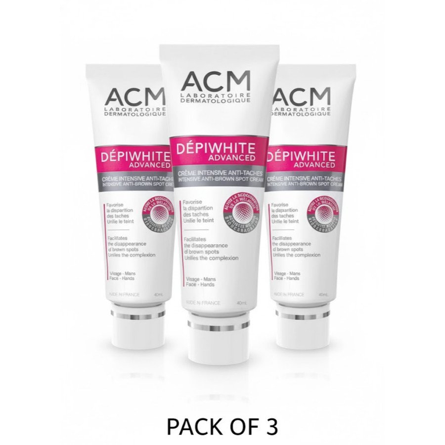 ACM Depiwhite Advanced 40ml ( Pack Of 3)– Intensive Anti-Brown Spot Cream for Hyperpigmentation, Dark Spots & Radiant Skin Tone